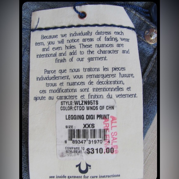 NWOT! True Religion Denim ‘Halle Stretch Legging’/ Digi Print - Picture 13 of 16